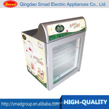 Glass Door Mini Type Counter Top Freezer for Ice Cream Display